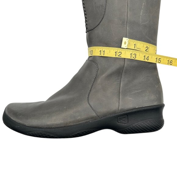 Keen Bern Baby Olive Green Tall Leather Outdoor Hiking Moto Riding Boots (11) - Picture 11 of 16